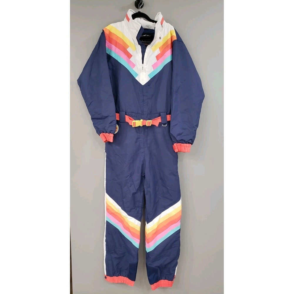 NWOT LARGE Tipsey Elves One Piece Santa Fe Shredder Snow Suit Ski Bodysuit Bib